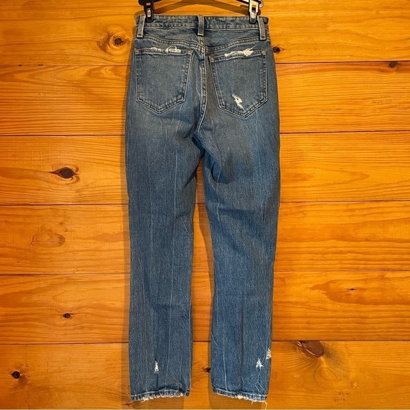 Abercrombie & Fitch Curve Love High Rise Mom Jeans Distressed 25 - Picture 2 of 10